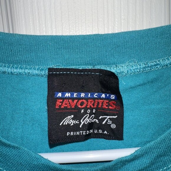 Vintage Charlotte Hornets T Shirt L Magic Johnson Ts Made In USA - Picture 10 of 13